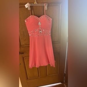 Coral mini dress